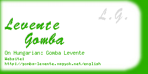 levente gomba business card